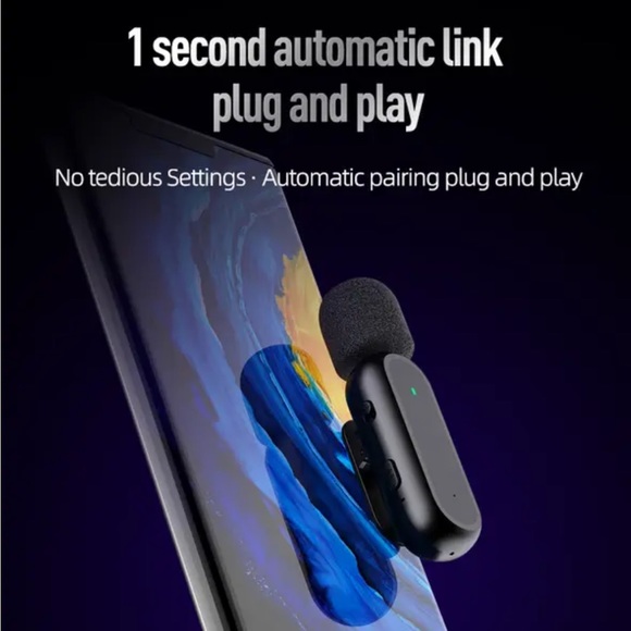 2PC Wireless Lavalier Microphone for iPhone iPad with charging case - Picture 6 of 11